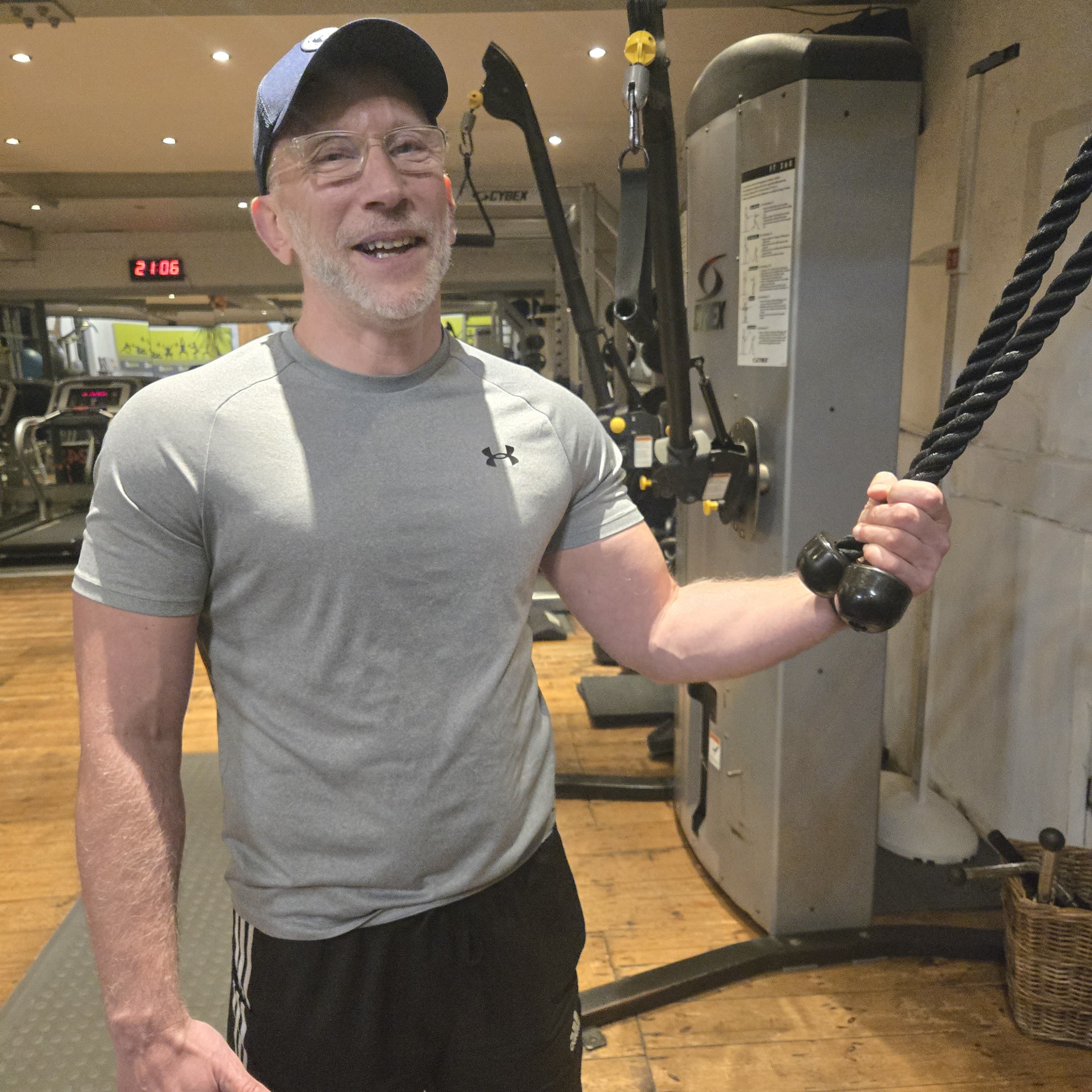 Gareth. Lost 20 kg in his 60s. Strongest now since 30.