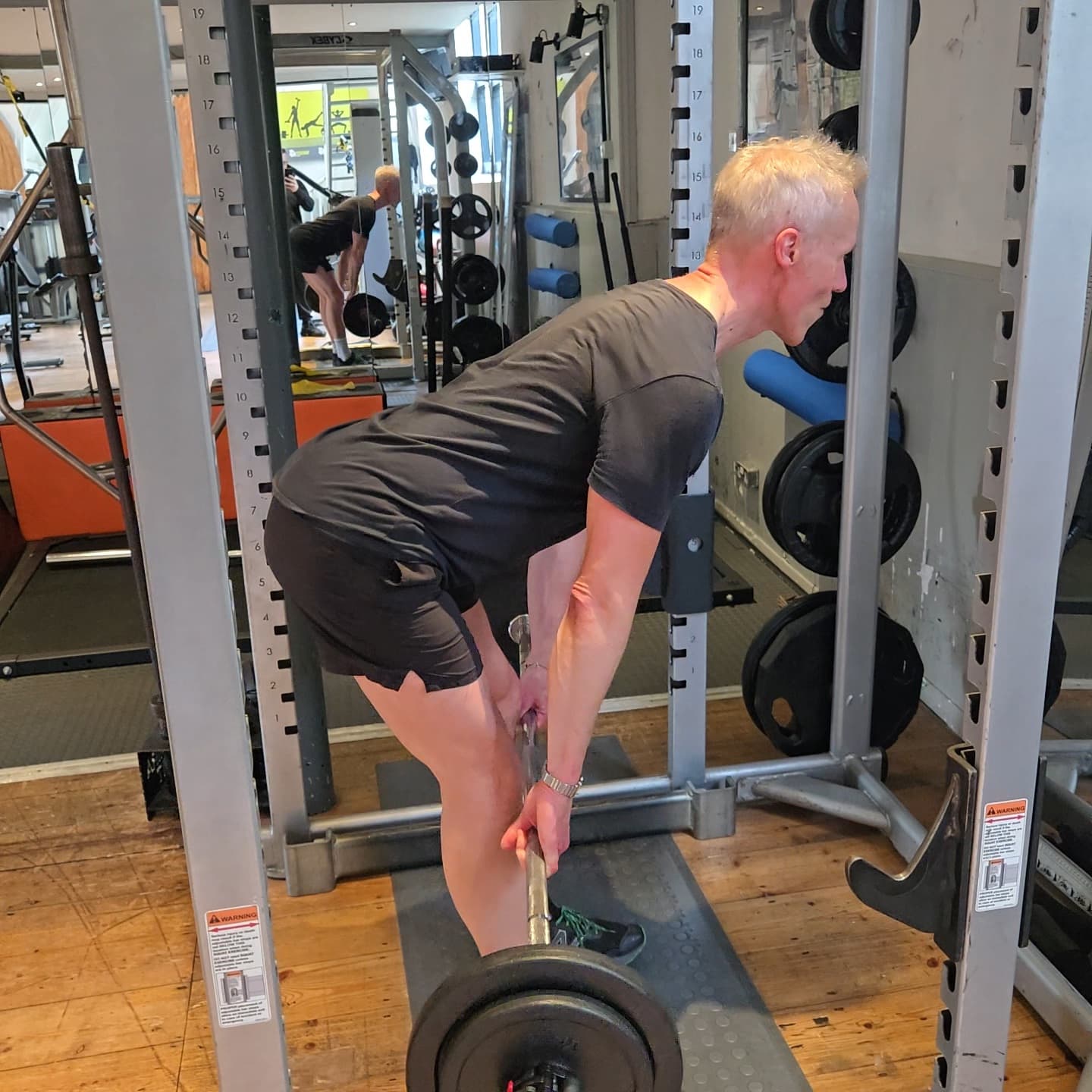 Deadlift session in his 60s. Joints respected, niggles quiet, lifts moving up.