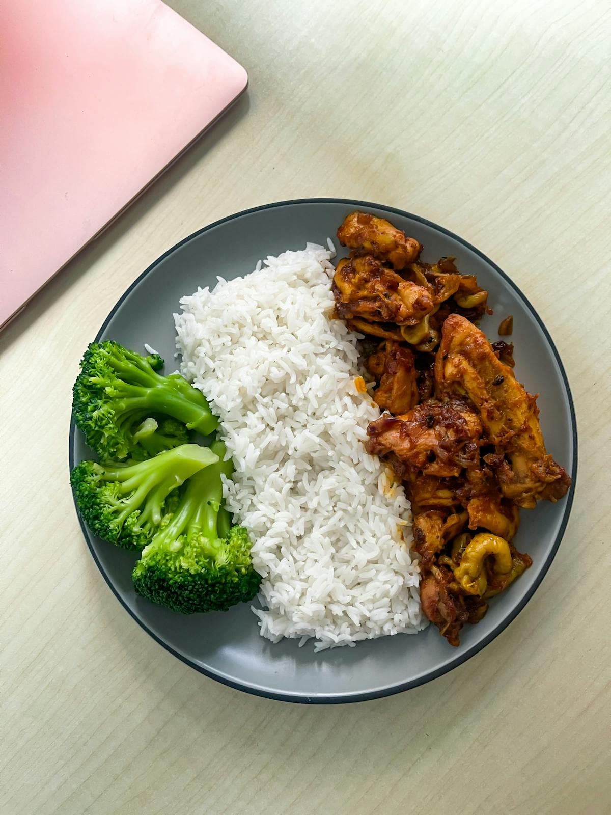 Photograph of a plate of food, ready for the ProgramGrid AI vision model to log it